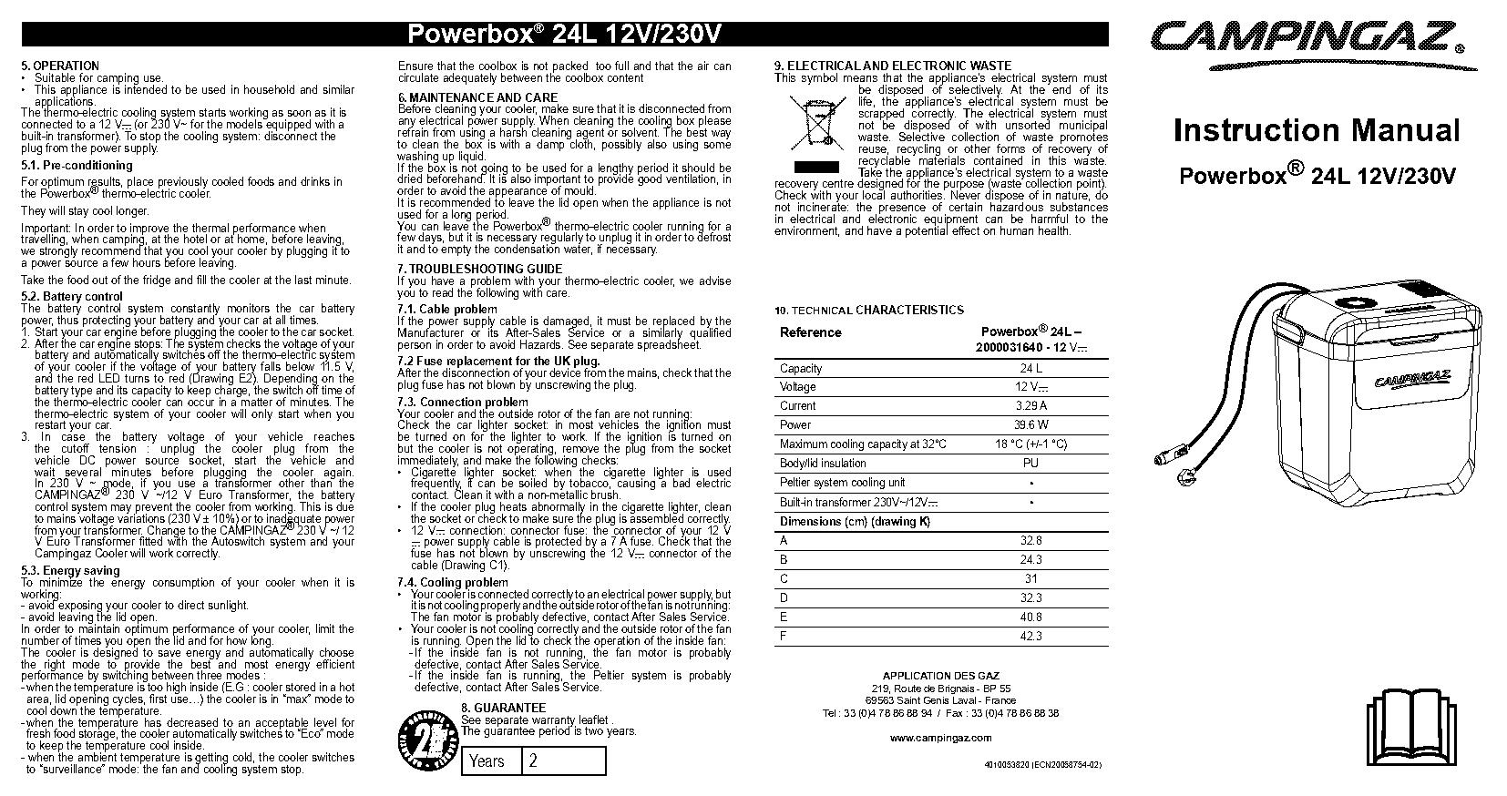 instruction manual coleman thermoelectric cooler